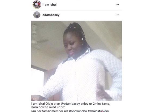 Instagram User Trolls The Heck Out Of Adeniyi Johnson's Girlfriend, Seyi Edun; Says She Is Dating An Indomie Ambassador