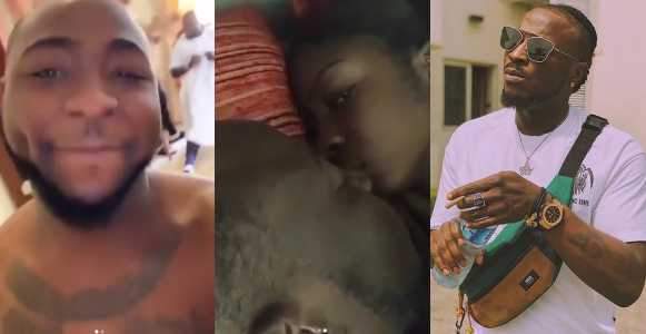 "I told you not to let these girls sleepover" - Davido reacts to video of Peruzzi in bed with a lady