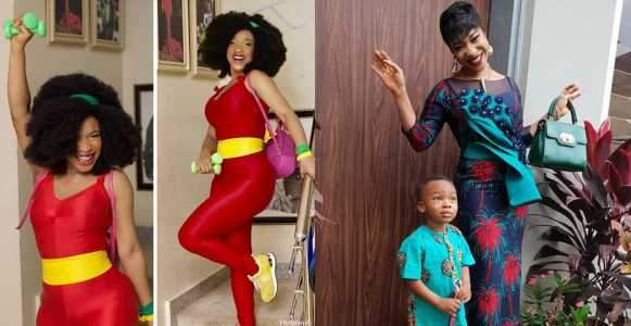 I will slap my son even at 18 if he comes home with earrings - Tonto Dikeh