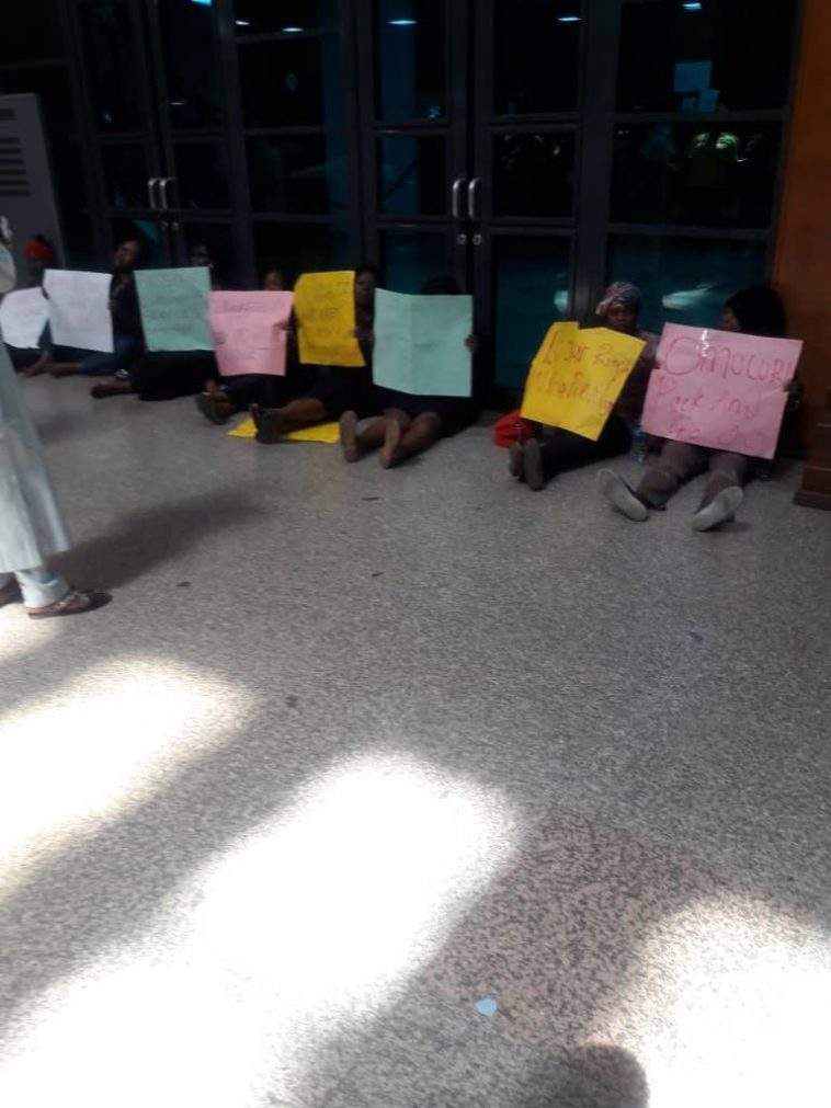 National Assembly staff protest over non payment of allowances (photos)