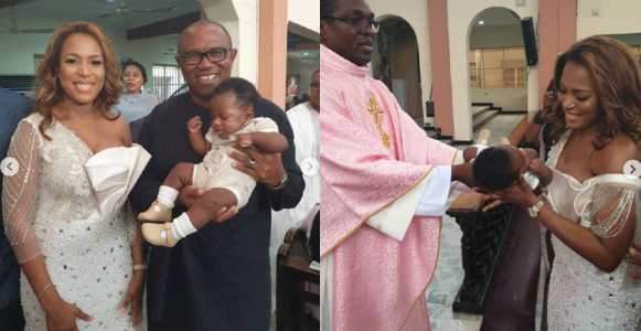 Peter Obi attends Linda Ikeji's child dedication (Photos)