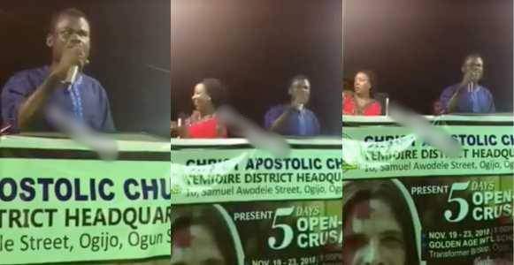 Prophet Kasali seen singing songs by Smalldoctor, Skales, Falz and others during a vigil (Video)