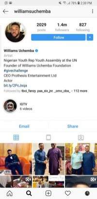 Williams Uchemba removes U.N from his bio on IG, as his accuser, Okporo makes further clarifications