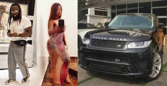 Timaya's 1st baby mama, Barbara reacts to his car gift to 2nd baby mama