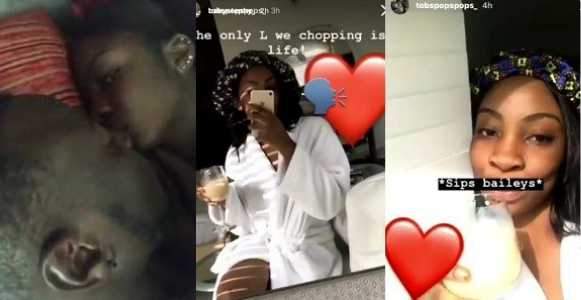 UNILAG slay queen in Peruzzi's leaked bedroom video shows up on Instagram after she was declared missing (Photos)