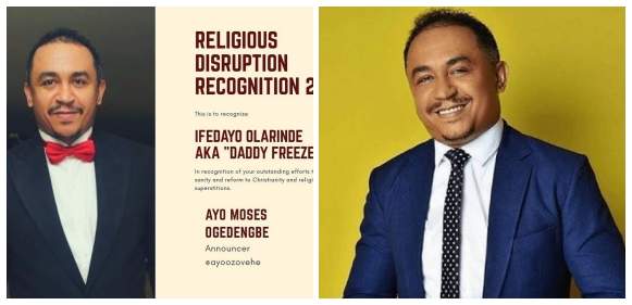 Daddy Freeze Bags 'Religious Disruption Award, Nigerians React
