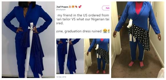 Nigerian Tailor Ruins Nigerian Lady In The US Graduation Dress (Photos)