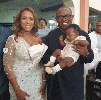 Peter Obi attends Linda Ikeji's child dedication (Photos)