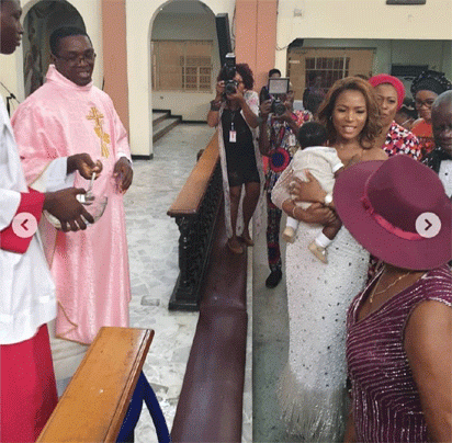 Peter Obi attends Linda Ikeji's child dedication (Photos)