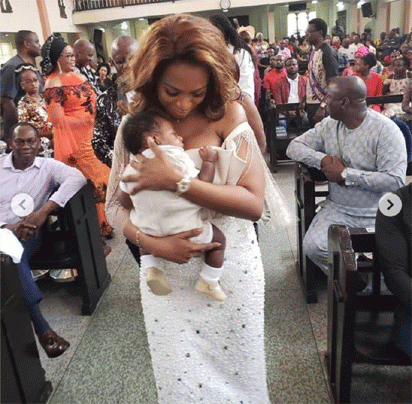 Peter Obi attends Linda Ikeji's child dedication (Photos)