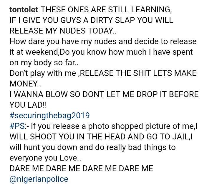 See Tonto Dikeh's reaction as blackmailers vows to release her private photos