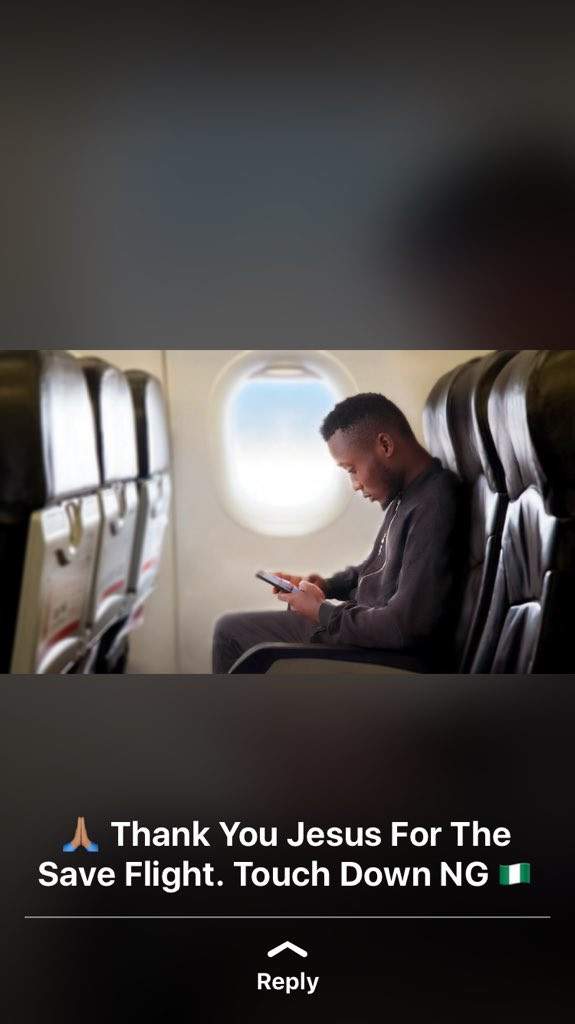 Nigerian singer busted after posting photoshopped photo of himself in a plane