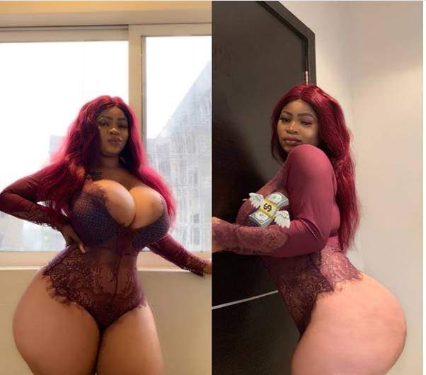 Roman Goddess attempts to break the internet as she unleashes her eye-popping assets (Photos)