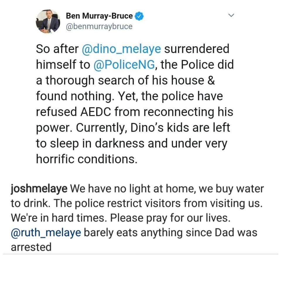 'We have no light and we buy water to drink, we are in hard times' - Dino Melaye's son, Josh, cries out