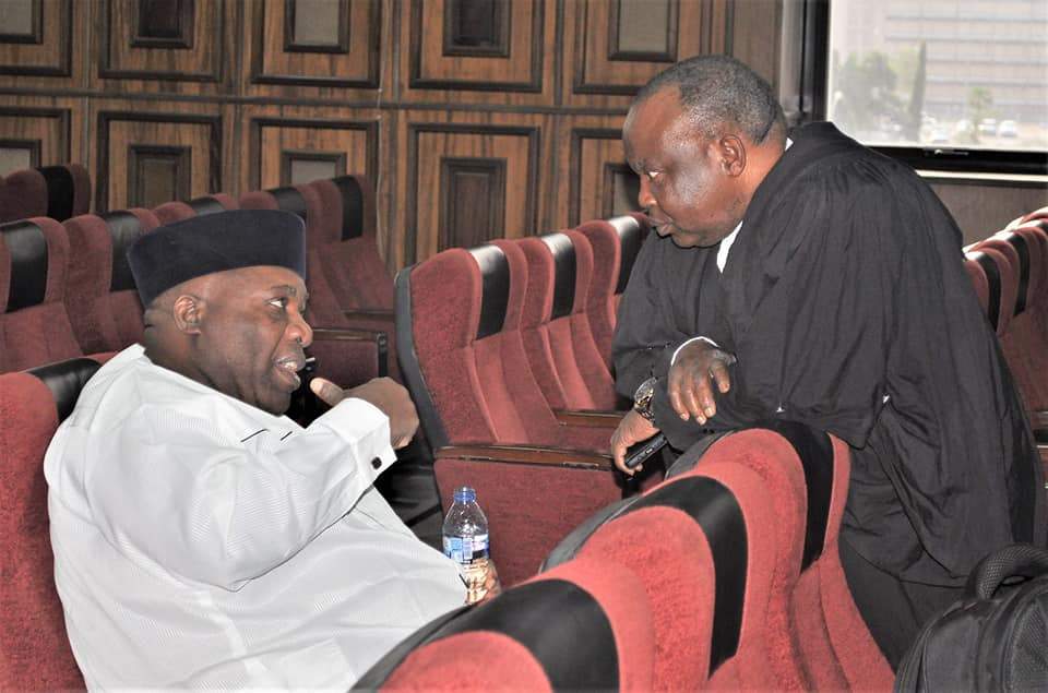 Photos: EFCC arraigns Doyin Okupe for N702 million 'arms-gate'