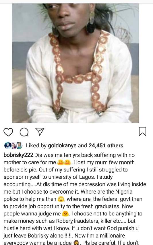 EXPOSED: Bobrisky's Mother Not Dead, His Lies, Real Age Revealed By Enquirermag (Video)