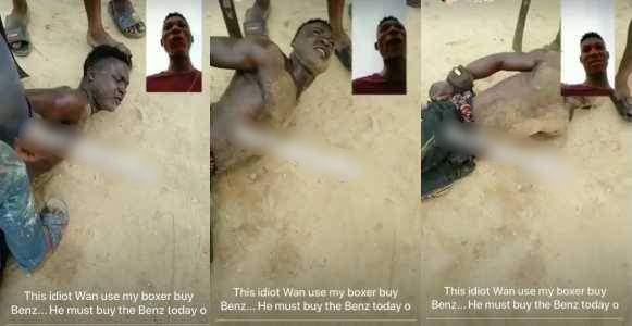 Man nabs boy who stole his boxers for alleged ritual in Abraka, Delta State (Video)