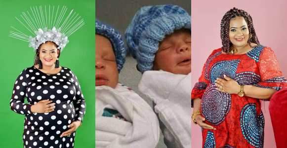 Nigerian woman gives birth to twins after 8 years of "waiting, crying, sowing seeds and dashing money to doctors" (Photos)