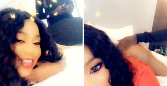 Toyin Lawani shares video of her PA rubbing her Yansh