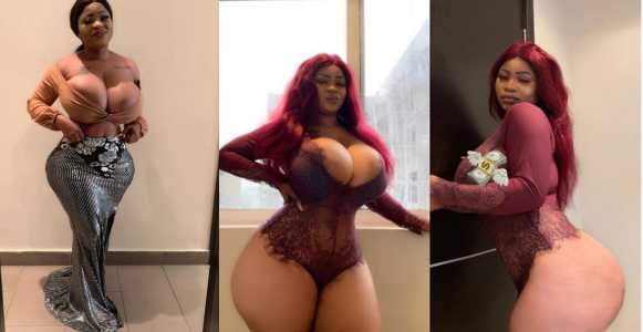 Roman Goddess attempts to break the internet as she unleashes her eye-popping assets (Photos)