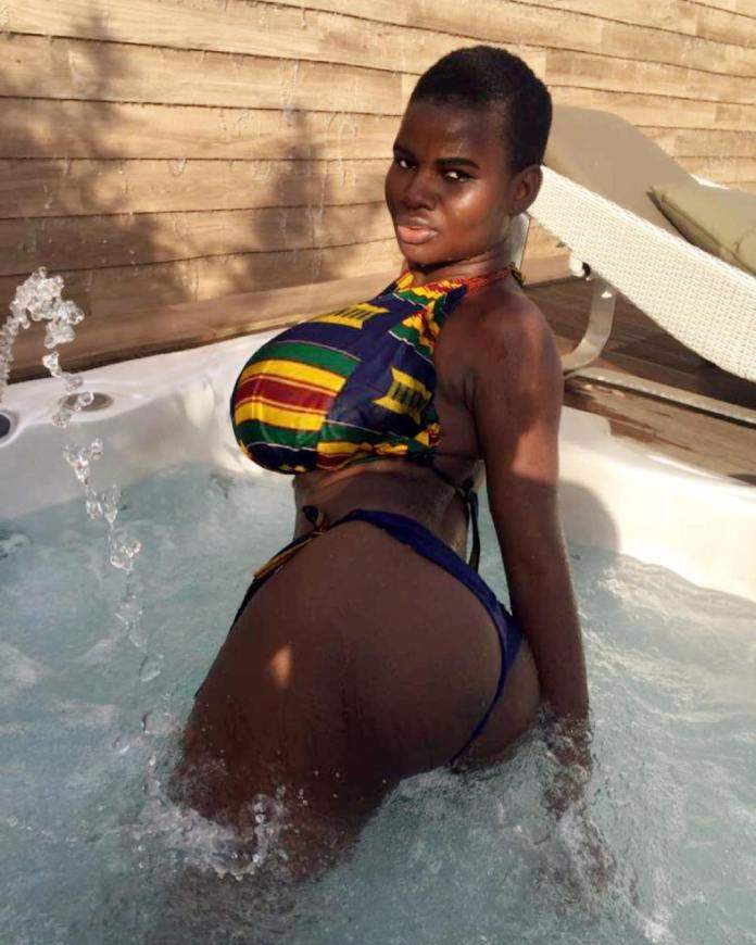 Meet 22-year-old Ghanaian model with extra ordinary hourglass shape (Photos/Video)