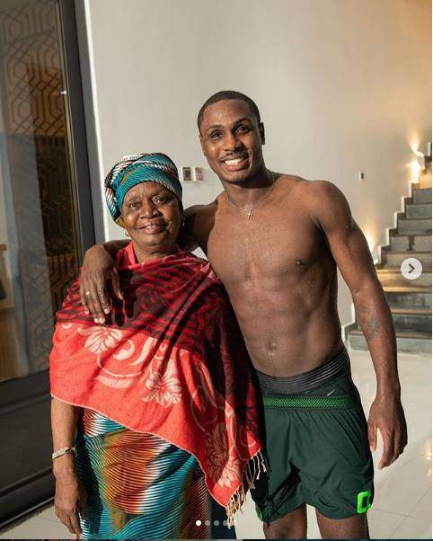 Super Eagles striker, Jude Ighalo shares beautiful new photos with his mom