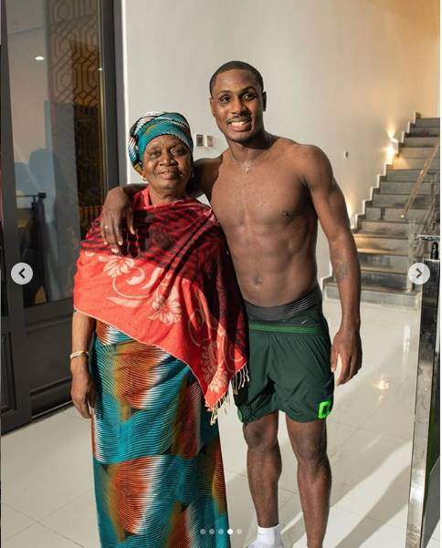 Super Eagles striker, Jude Ighalo shares beautiful new photos with his mom