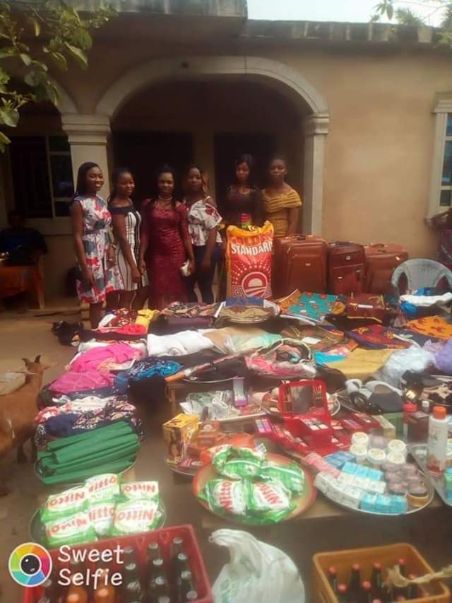 See the large number of items a Nigerian man was made to bring as bride price (Photos)