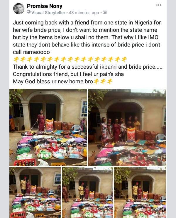 See the large number of items a Nigerian man was made to bring as bride price (Photos)