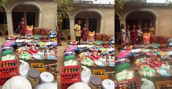 See the large number of items a Nigerian man was made to bring as bride price (Photos) See the large number of items a Nigerian man was made to bring as bride price (Photos)