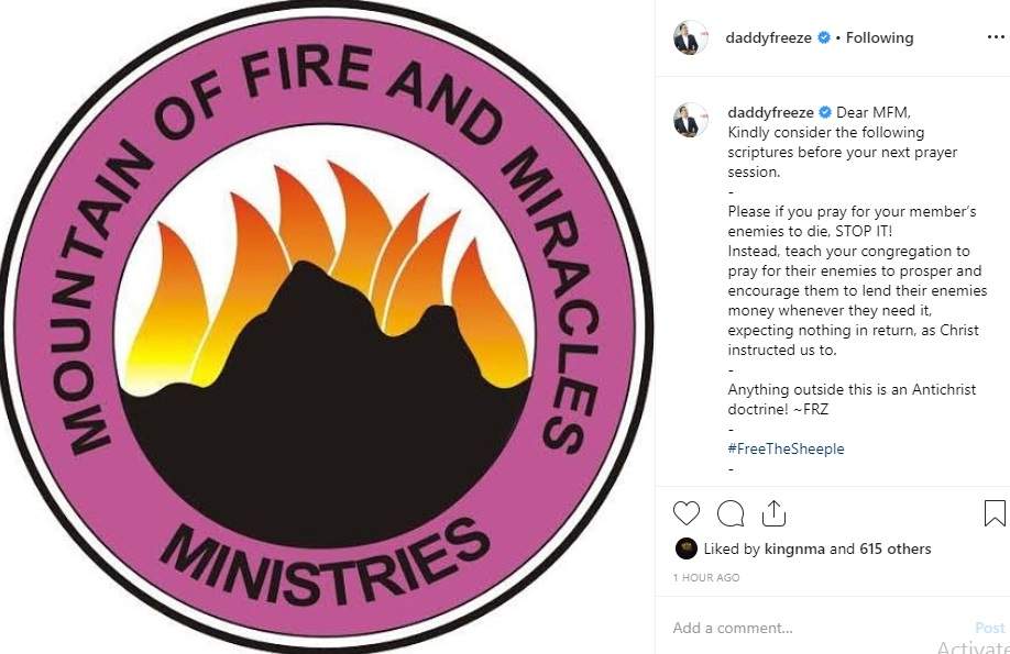 Daddy Freeze calls out Mountain of Fire Ministries over alleged Antichrist doctrine