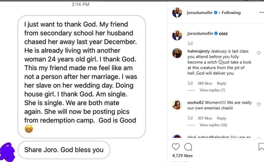 Single Lady Celebrates As Her Friend's Marriage Crashes