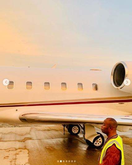 Regina Daniels congratulates husband as he acquires a private jet (Photos)