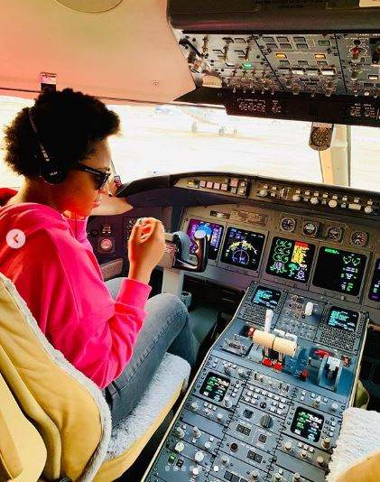 Regina Daniels congratulates husband as he acquires a private jet (Photos)