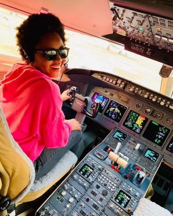 Regina Daniels congratulates husband as he acquires a private jet (Photos)