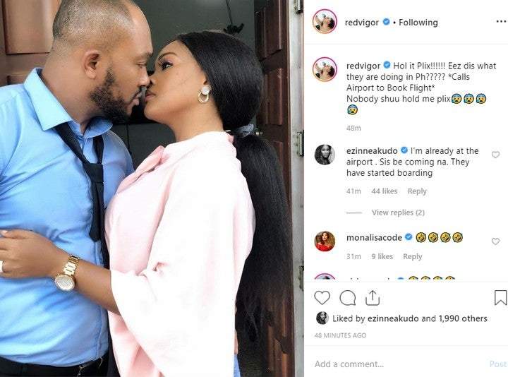 'Calling My Lawyers' - Blossom Chukwujekwu's Wife Reacts To Romantic Pic Of Husband On Set With Mercy Aigbe