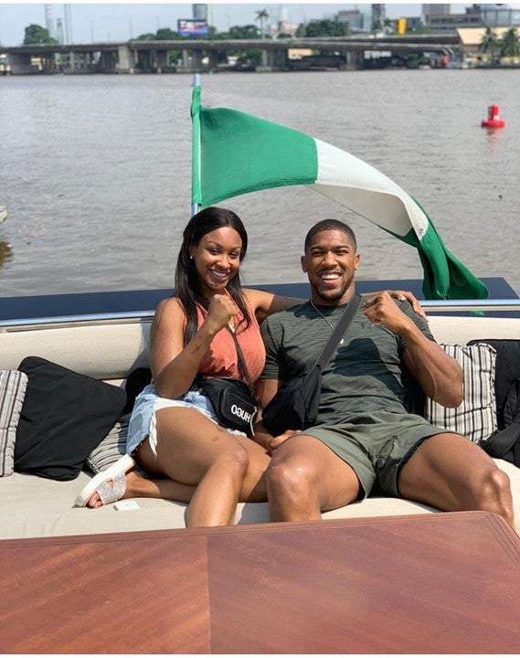 Dangote Hosts Anthony Joshua, Sister On His ₦15.5 Billion Luxury Boat (Photos)