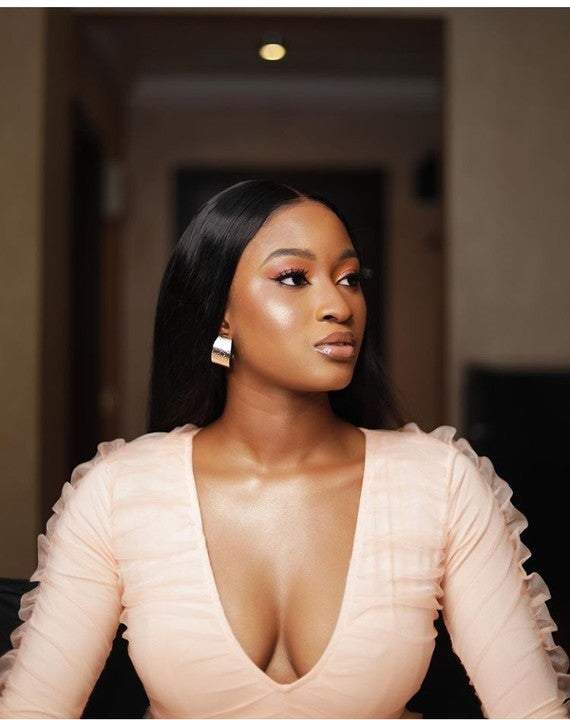 Kim Oprah Rocks Cleavage-Baring Outfit After BBNaija Eviction (Photo)