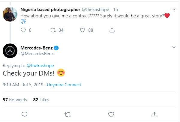 Photos: After Photo Shoot, Nigerian Photographer Gets Attention From Mercedes Benz