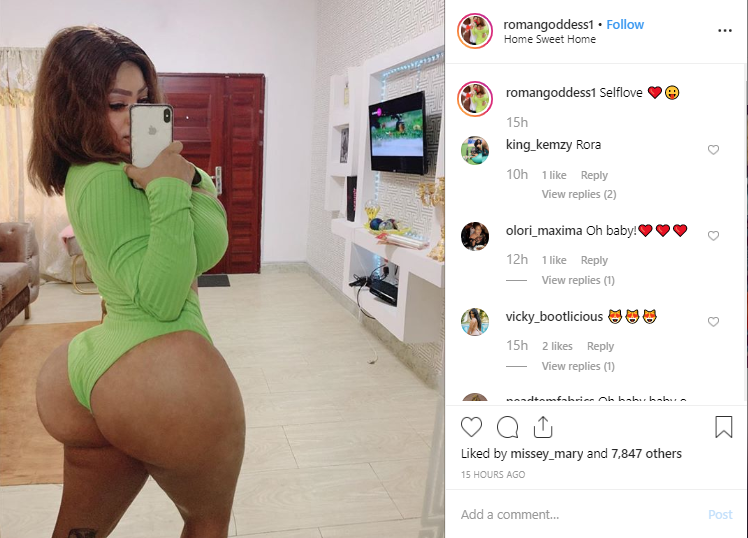 Roman Goddess Displays Unclad Bum On Instagram ( Photo)