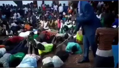 Pastor flogs church members for not attending service (video)