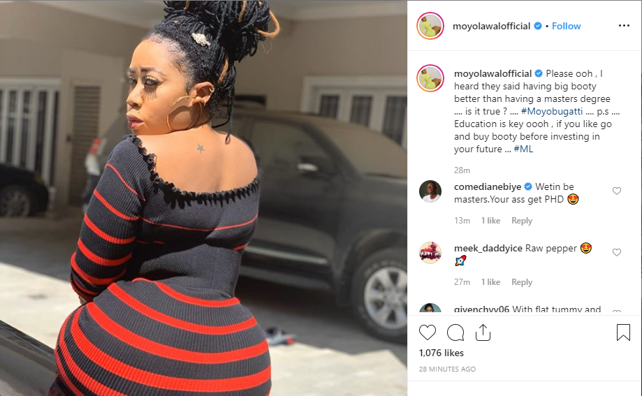 Big Butt, Masters Degree: Moyo Lawal Reacts To Naira Marley's Tweet