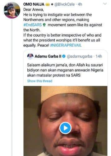 'Our mumu don do' - Man blasts Garba Adamu for asking Northerners to ignore #EndSARS because Buhari is their brother