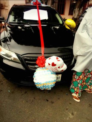 Whao! Nigerian Lady Buys Husband A Car To Celebrate His Birthday (Photos)