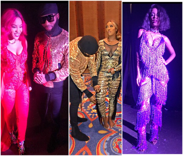 Check out Tiwa Savage , Emma Nyra, Vanessa Mdee styled by Swanky Jerry for one Africa music fest Dubai (Photos)