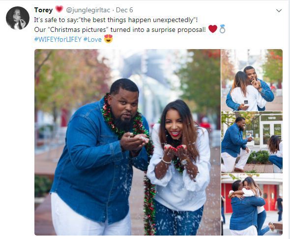 Christmas Photoshoot turns to Marriage Proposal (Photos)