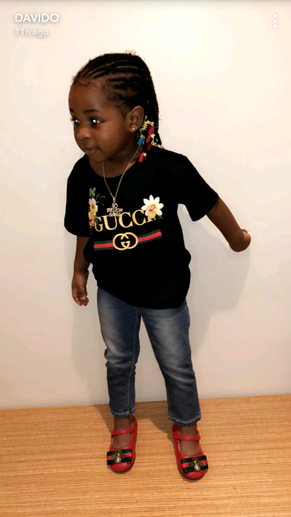 Davido and his first daughter attend Shina Peller's daughter's birthday party (Photos)