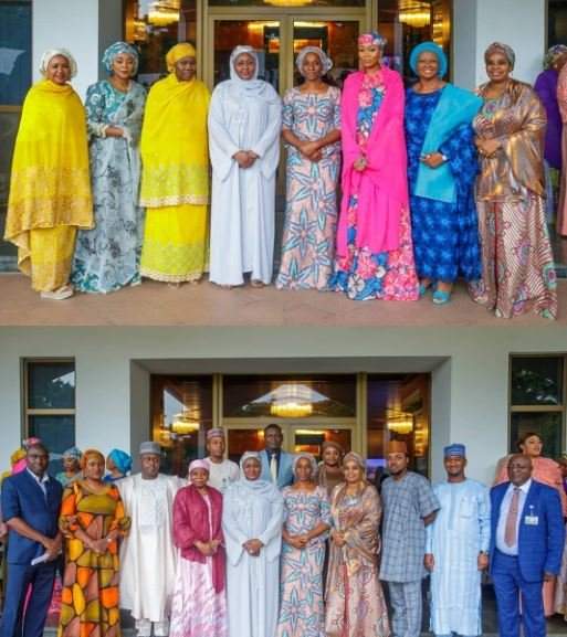 2nd Wife Saga? Wives Of State Governor, Senators, Others Pay Aisha Buhari Courtesy Visit