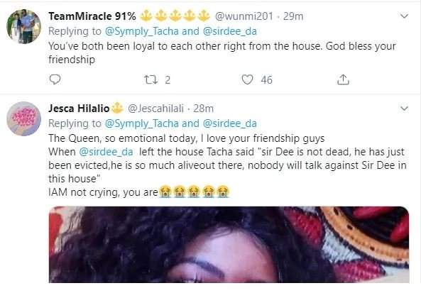 Up To Something!!! Fans React To Tacha And Sir Dee Friendship Goals (See Reactions)
