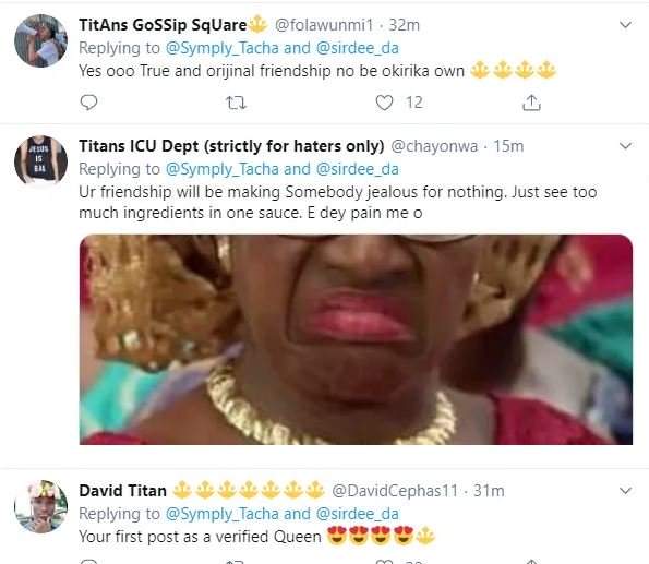 Up To Something!!! Fans React To Tacha And Sir Dee Friendship Goals (See Reactions)